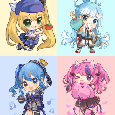 Holojp/id and indie vtuber acrylic charms