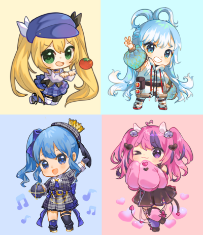 HoloJP/ID and Indie Vtuber Acrylic Charms