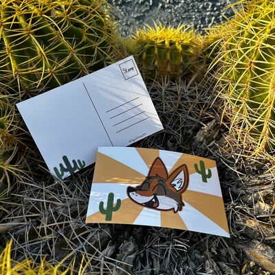 Desert yote postcard - Thumbnail 1