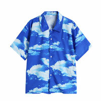 Cute and sweet sky cloud print blouses - Thumbnail 3
