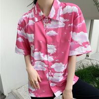 Cute and sweet sky cloud print blouses - Thumbnail 9