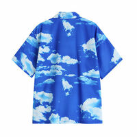 Cute and sweet sky cloud print blouses - Thumbnail 4