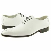 Brogues Toe White Customized Magnificiant Leather Oxford Formal Dress Men Shoes - Thumbnail 4