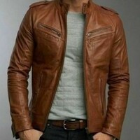 New Men's Leather Jacket Genuine Lambskin Motorcycle Slim Fit Biker Jacket - Thumbnail 4