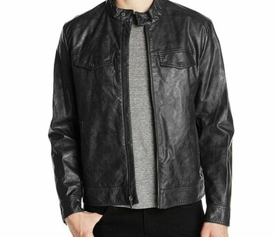 Men's Leather Jacket Real Lambskin Biker Motorcycle Jacket