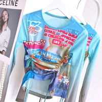 CYBER PUNK IMPERFECT WORLD MESH TOP - Thumbnail 3