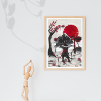 Assassin's Creed Shadows Yasuke signed art print  - Thumbnail 1