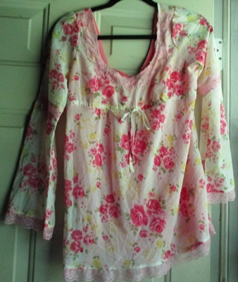  〖Sold Out〗MA＊RS Long Sleeved Pink Lace Floral Blouse