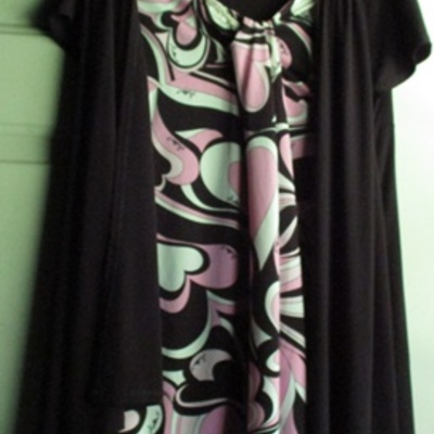 Ma*rs black pink white heart dress(free size)