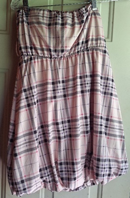Ma＊rs Pink Plaid Tube Dress