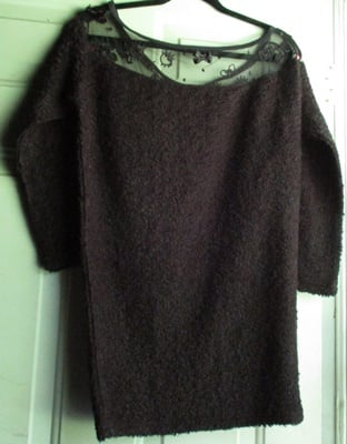 Ma＊rs Black Betty Boop Knitted Blouse(Free Size)