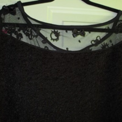 Ma＊rs black betty boop knitted blouse(free size)