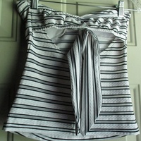 Ma＊rs Black White Stripe Tube Top - Thumbnail 1