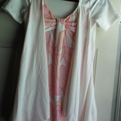 Growing rich pink/white dress