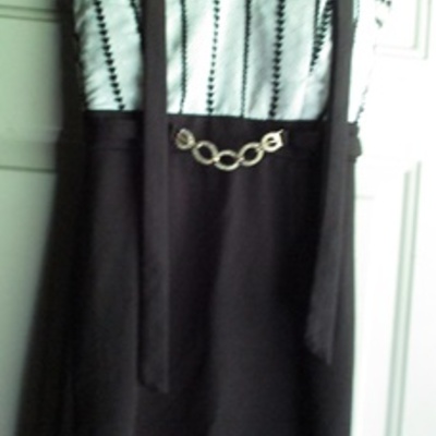 Dazzy store black & white tie dress sz. s