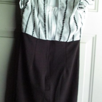 Dazzy store black & white tie dress sz. s