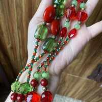 Amanita Mushroom Faery Door Beaded Necklace - Thumbnail 1