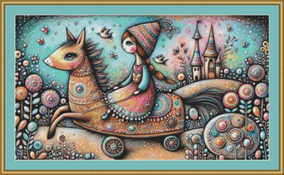 Young Girl Cross Stitch Pattern