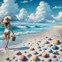 White Swimsuit Cross Stitch Pattern - Thumbnail 2