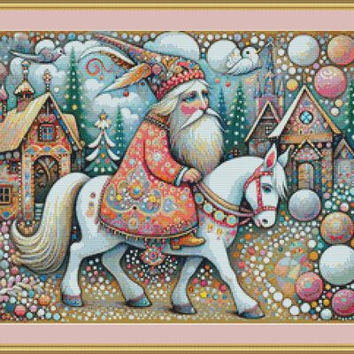 Whimsical santa cross stitch pattern - Thumbnail 5