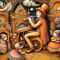 Whimsical Musician Cross Stitch Pattern - Thumbnail 2