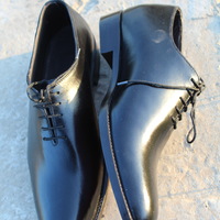 Crafted Leather Black Calf Leather Oxford Lace up Dress Shoes For Men  - Thumbnail 5