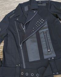 SALE Men's Venom Moto Jacket - Black - Thumbnail 6