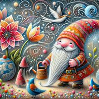 Whimsical Gnome Cross Stitch Pattern - Thumbnail 2