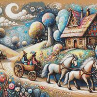 Whimsical Farm Cross Stitch Pattern - Thumbnail 1