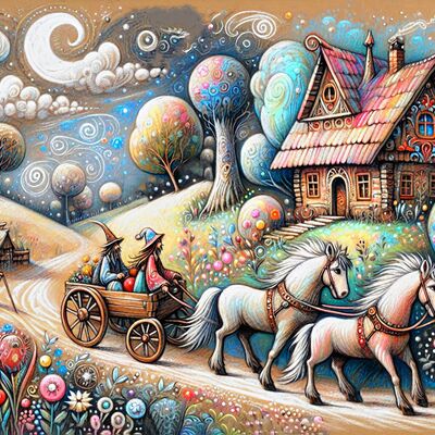 Whimsical farm cross stitch pattern