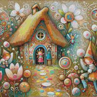 Whimsical Fairy Garden Cross Stitch Pattern - Thumbnail 1
