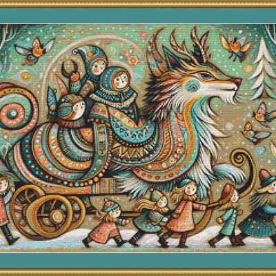 Whimsical creature cross stitch pattern - Thumbnail 4