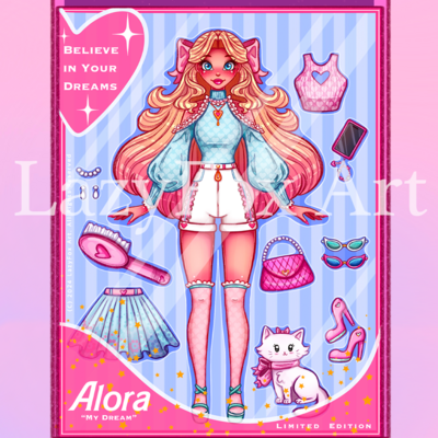 Allora fashion doll print
