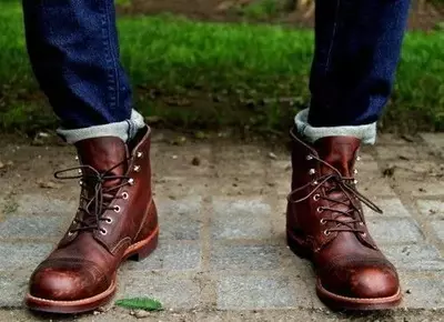 Handmade Men's Brown Ankle leather boots, Men leather boots, Ankle boots for men