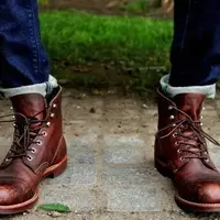 Handmade Men's Brown Ankle leather boots, Men leather boots, Ankle boots for men - Thumbnail 4