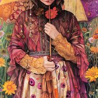 Under An Umbrella Cross Stitch Pattern - Thumbnail 2