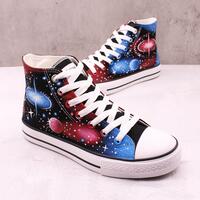 Galaxy nebula hand-painted shoes,winter shoes,sci-fi creative gift,Unique gift for her,personalized gift - Thumbnail 3