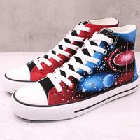 Galaxy nebula hand-painted shoes,winter shoes,sci-fi creative gift,Unique gift for her,personalized gift - Thumbnail 6