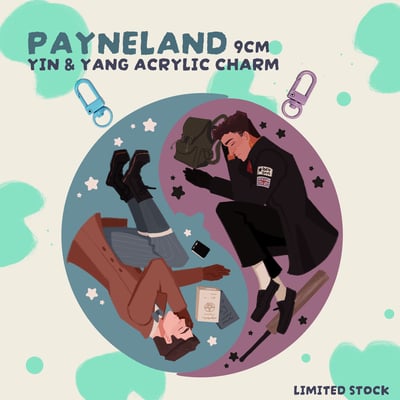 Paynland yin & yang acrylic charm