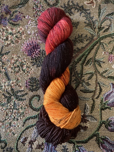 Dirt Wizard Hand Dyed Fingering Weight Sparkle Sock Yarn