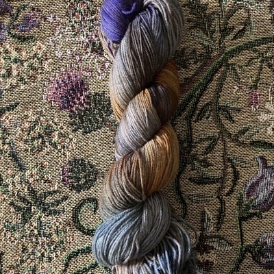 Geode hand dyed fingering weight sock yarn