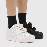 Rose Embossed Sneakers For Women - Thumbnail 3