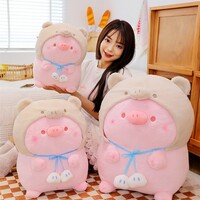 FREE SHIPPING Kawaii lulu pig with hoodie plush toy - Thumbnail 1