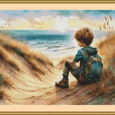 Thinking cross stitch pattern