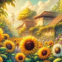 Sunflowers Cross Stitch Pattern - Thumbnail 2