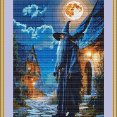 Sorcerer cross stitch pattern