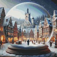 Snow Globes Cross Stitch Pattern - Thumbnail 1