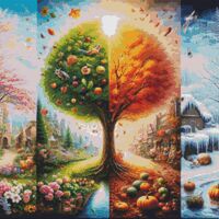 Seasons Cross Stitch Pattern - Thumbnail 1