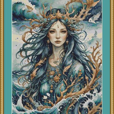 Sea spirit cross stitch pattern