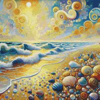 Sea Shells Cross Stitch Pattern - Thumbnail 1
